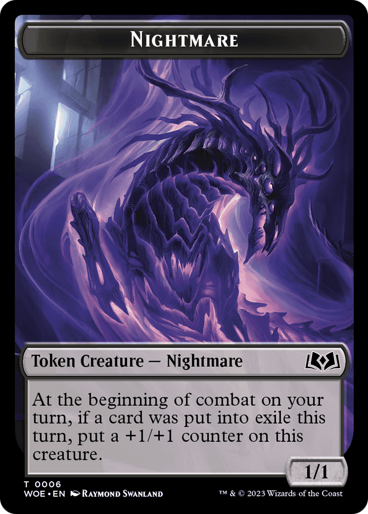 Nightmare // Food (0013) Double-Sided Token [Wilds of Eldraine Tokens] | Card Merchant Takapuna