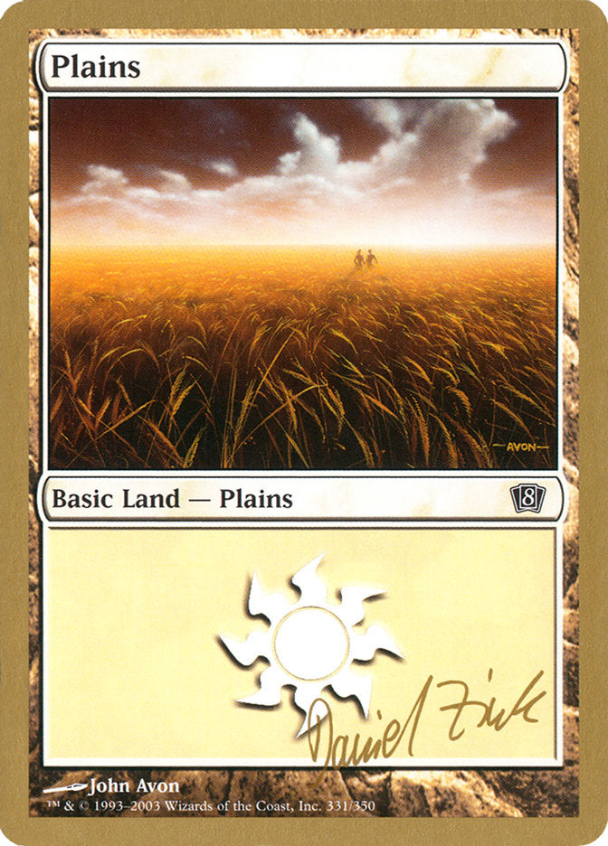 Plains (dz331) (Daniel Zink) [World Championship Decks 2003] | Card Merchant Takapuna