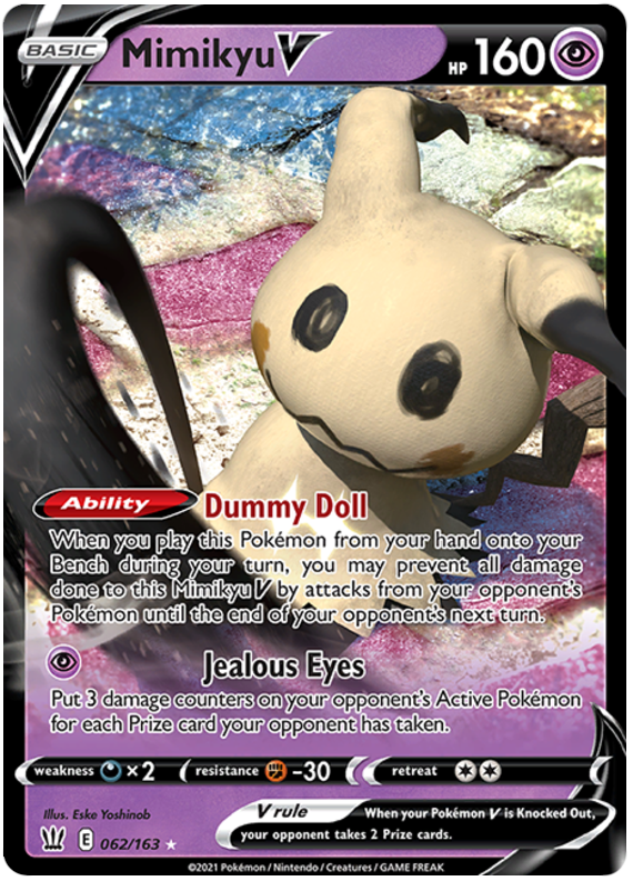 Mimikyu V (062/163) [Sword & Shield: Battle Styles] | Card Merchant Takapuna