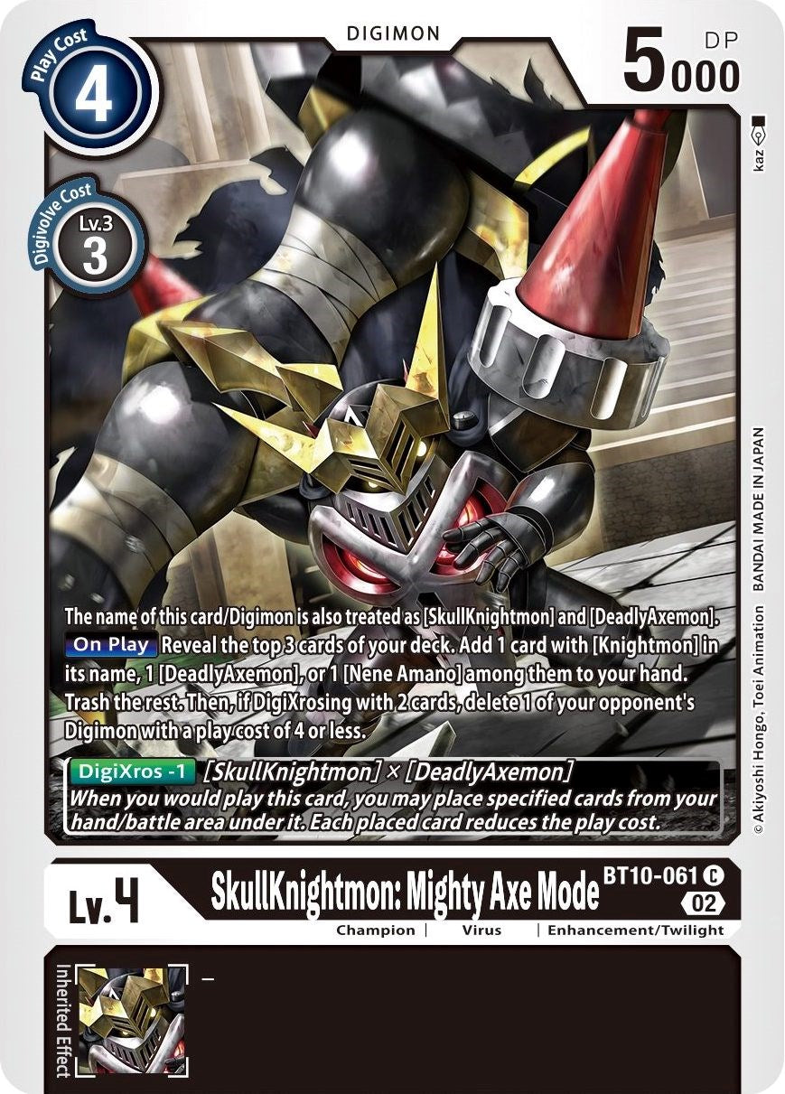 SkullKnightmon: Mighty Axe Mode [BT10-061] [Xros Encounter] | Card Merchant Takapuna