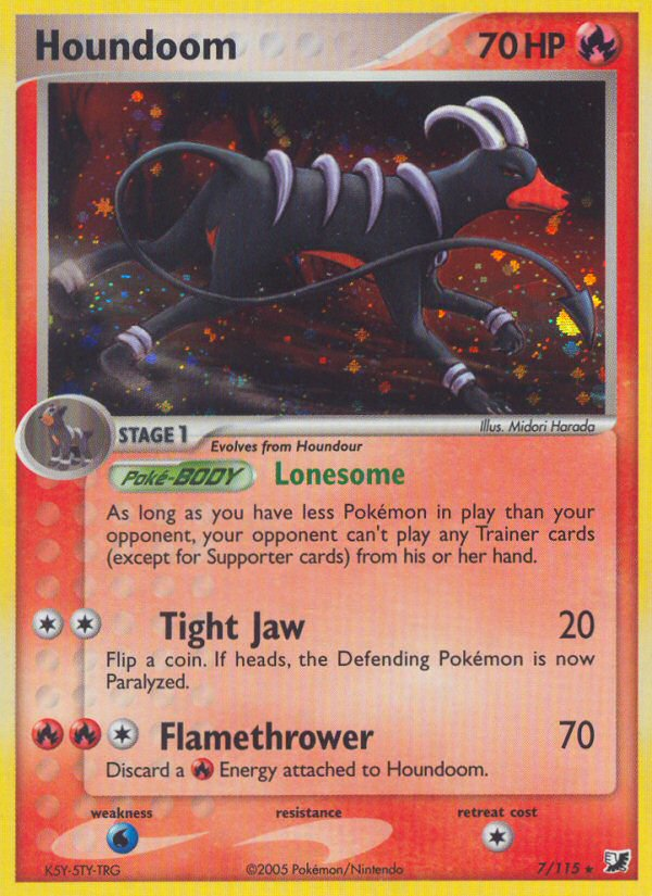 Houndoom (7/115) [EX: Unseen Forces] | Card Merchant Takapuna