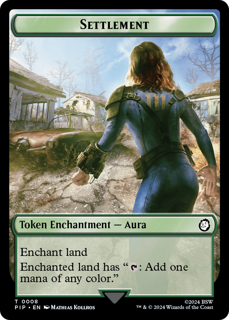 Settlement // Food (013) Double-Sided Token [Fallout Tokens] | Card Merchant Takapuna