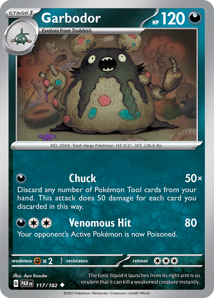 Garbodor (117/182) [Scarlet & Violet: Paradox Rift] | Card Merchant Takapuna