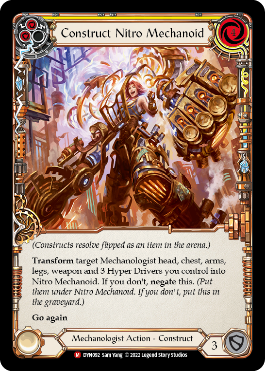 Construct Nitro Mechanoid // Nitro Mechanoid [DYN092] (Dynasty)  Rainbow Foil | Card Merchant Takapuna