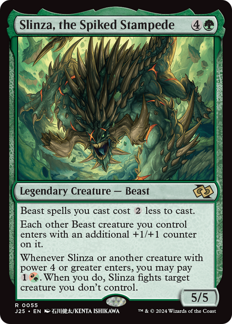 Slinza, the Spiked Stampede [Foundations Jumpstart] | Card Merchant Takapuna