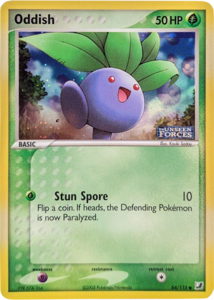 Oddish (64/115) (Stamped) [EX: Unseen Forces] | Card Merchant Takapuna