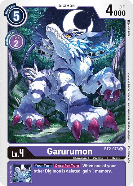 Garurumon [BT2-073] (Official Tournament Pack Vol.3) [Release Special Booster Promos] | Card Merchant Takapuna