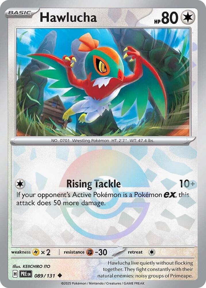 Hawlucha (089/131) (Poke Ball Pattern) [Scarlet & Violet: Prismatic Evolutions] | Card Merchant Takapuna