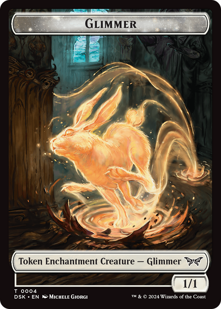 Glimmer Token [Duskmourn: House of Horror Tokens] | Card Merchant Takapuna