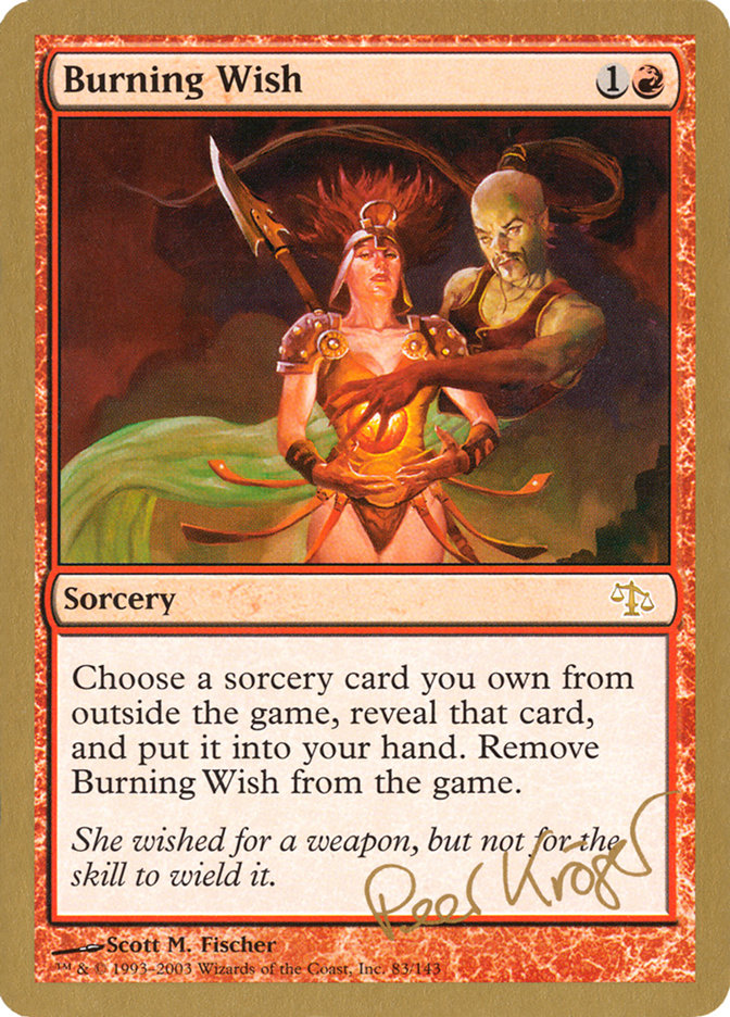 Burning Wish (Peer Kroger) [World Championship Decks 2003] | Card Merchant Takapuna