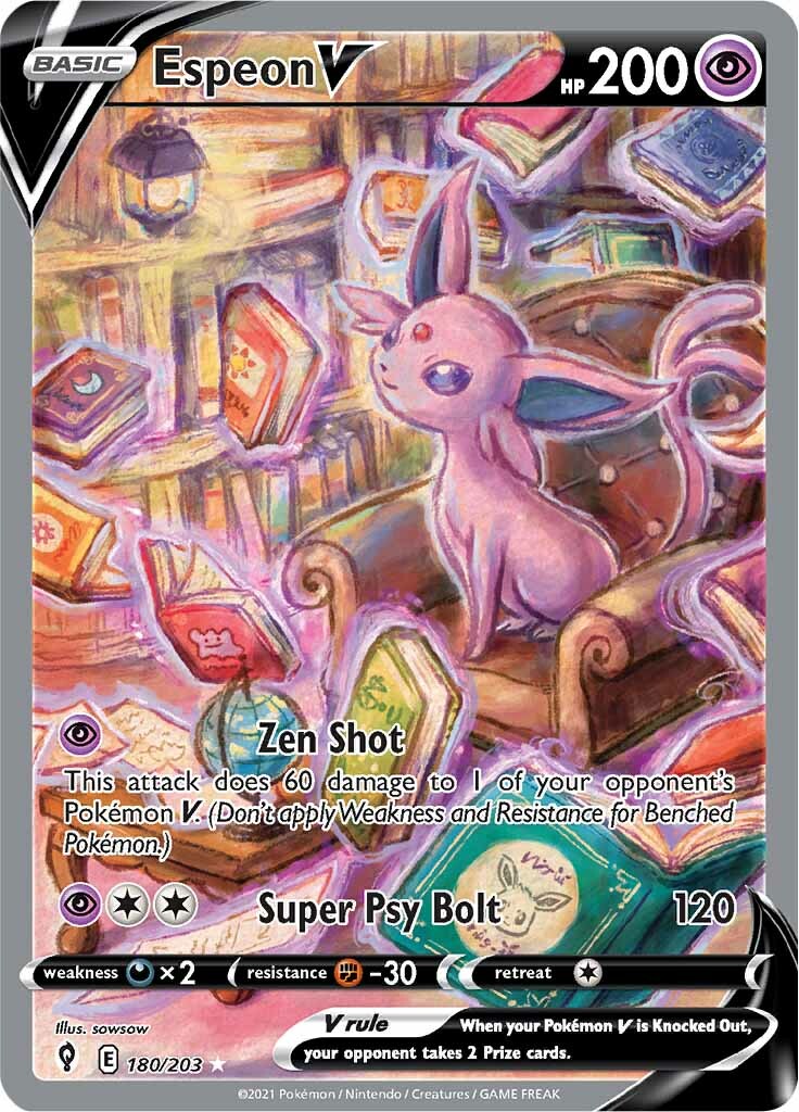 Espeon V (180/203) [Sword & Shield: Evolving Skies] | Card Merchant Takapuna