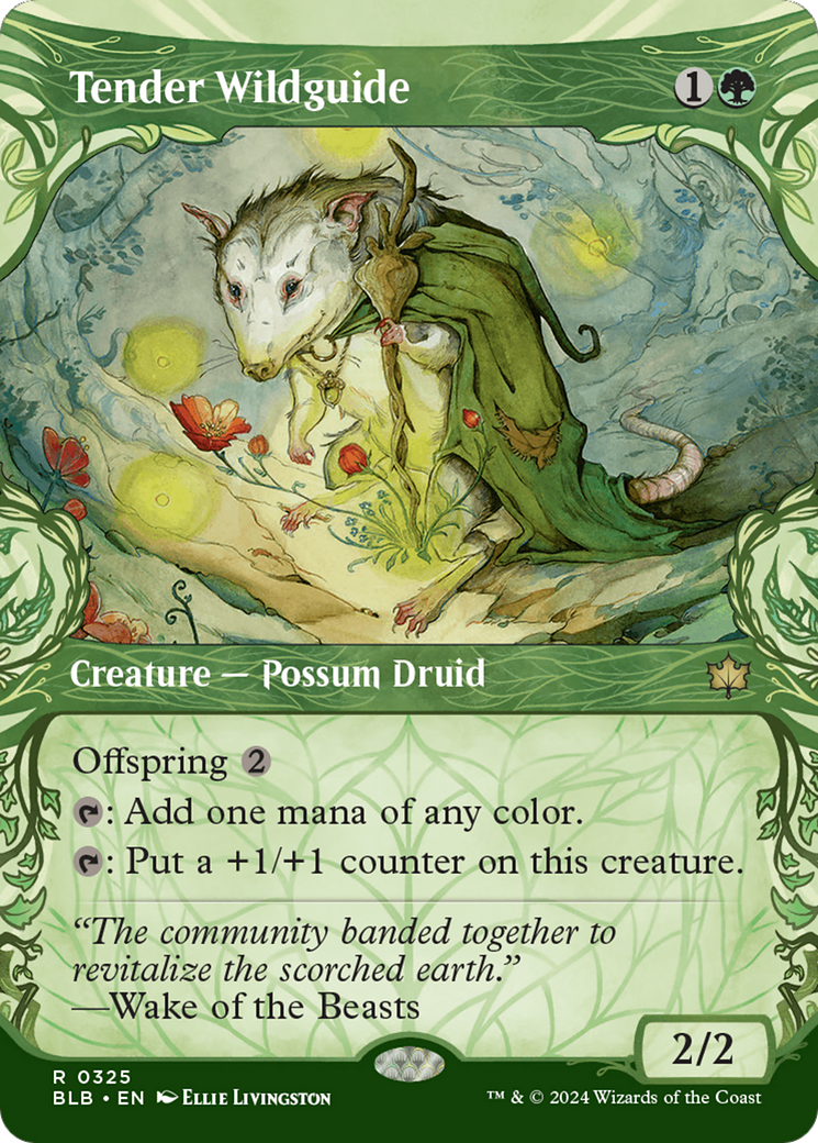 Tender Wildguide (Showcase) [Bloomburrow] | Card Merchant Takapuna