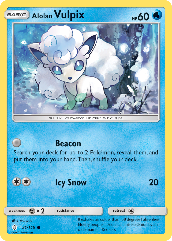 Alolan Vulpix (21/145) [Sun & Moon: Guardians Rising] | Card Merchant Takapuna