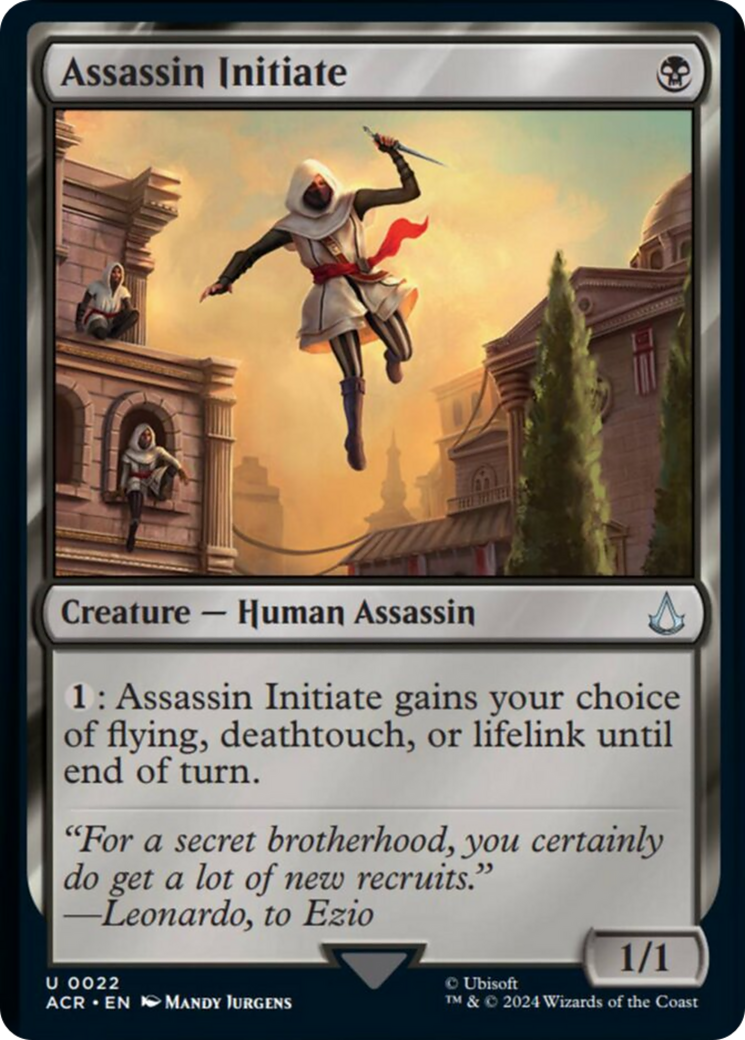 Assassin Initiate (Foil Etched) [Assassin's Creed] | Card Merchant Takapuna