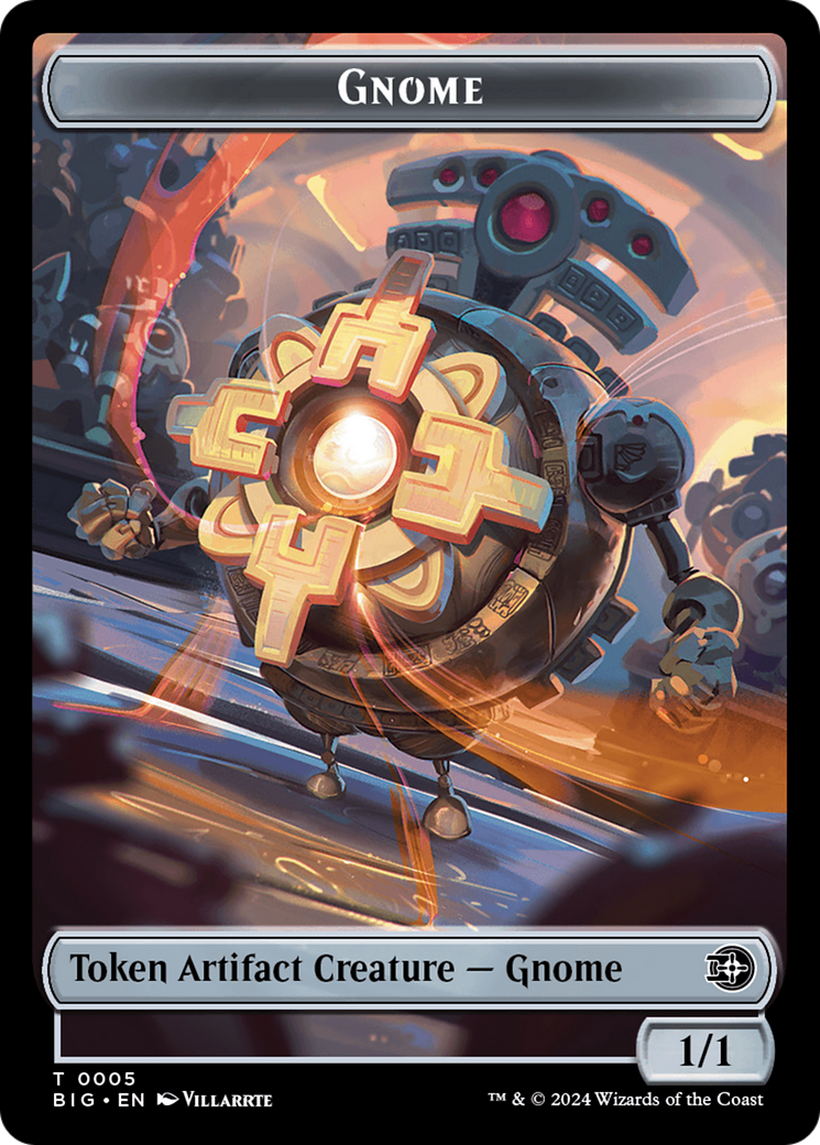 Gnome Token [Outlaws of Thunder Junction: The Big Score Tokens] | Card Merchant Takapuna