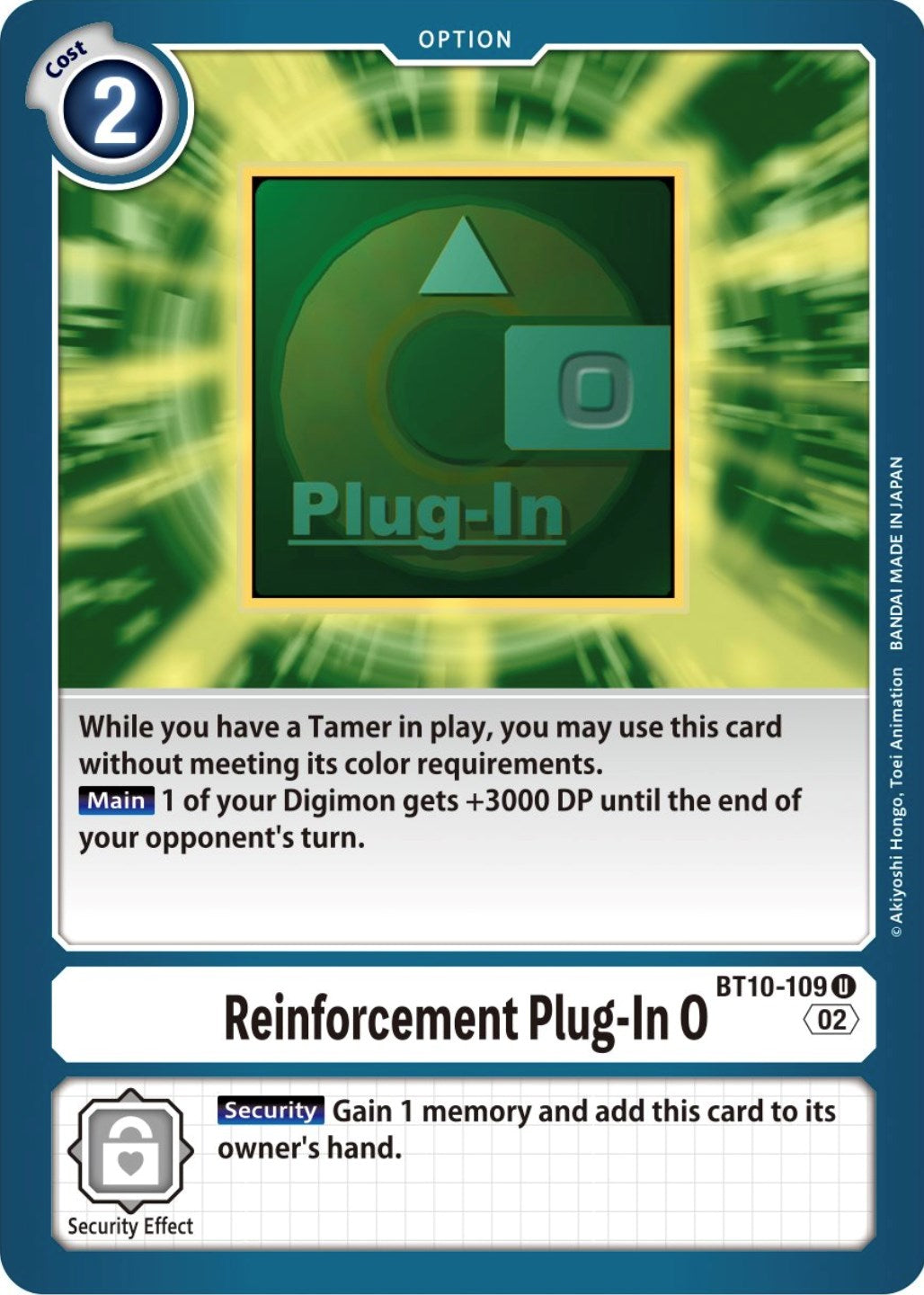 Reinforcement Plug-In 0 [BT10-109] [Xros Encounter] | Card Merchant Takapuna