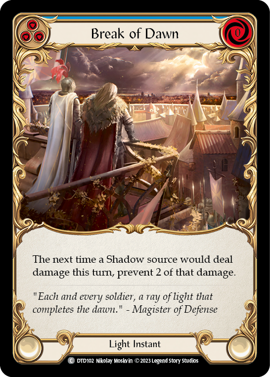 Break of Dawn (Blue) [DTD102] (Dusk Till Dawn)  Rainbow Foil | Card Merchant Takapuna