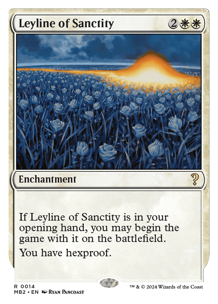 Leyline of Sanctity (White Border) [Mystery Booster 2] | Card Merchant Takapuna