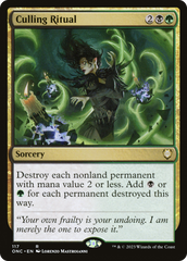 Culling Ritual [Phyrexia: All Will Be One Commander] | Card Merchant Takapuna