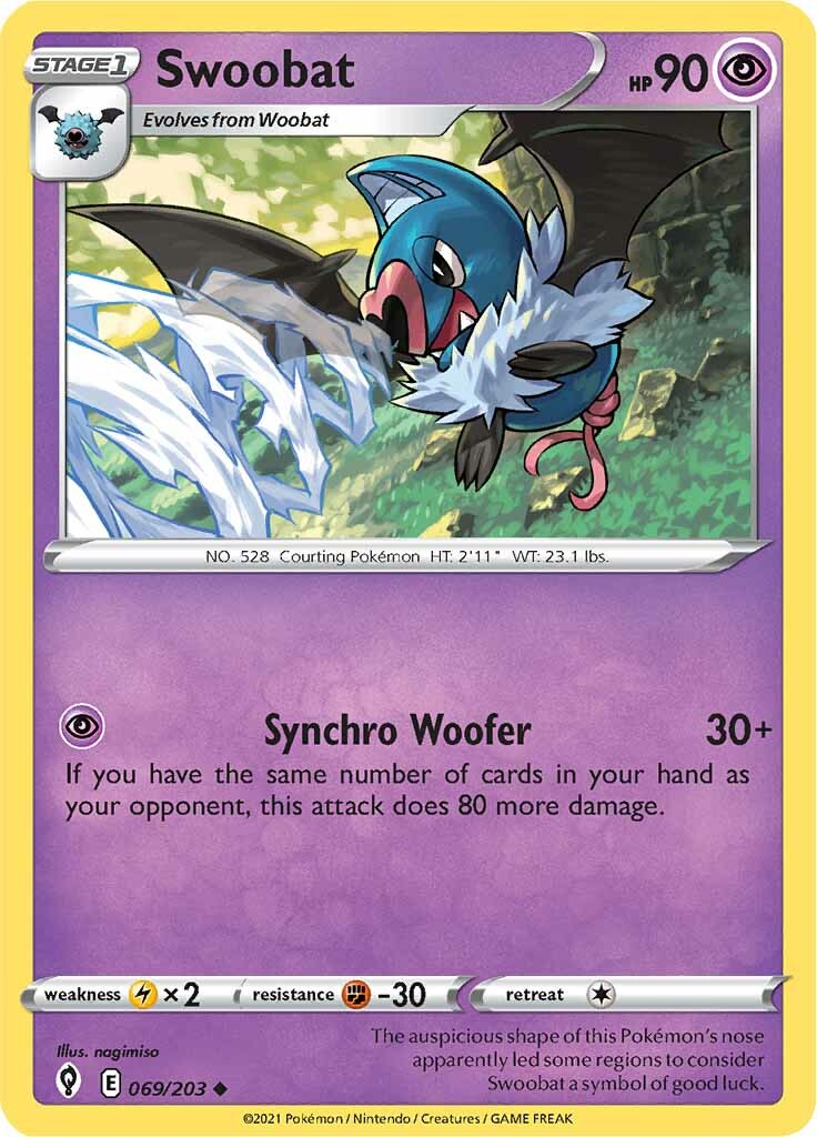 Swoobat (069/203) [Sword & Shield: Evolving Skies] | Card Merchant Takapuna