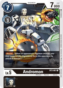 Andromon [BT2-061] (Double Diamond Pre-Release) [Release Special Booster Promos] | Card Merchant Takapuna