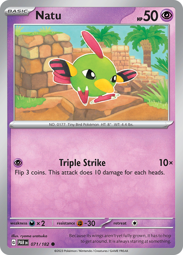 Natu (071/182) [Scarlet & Violet: Paradox Rift] | Card Merchant Takapuna