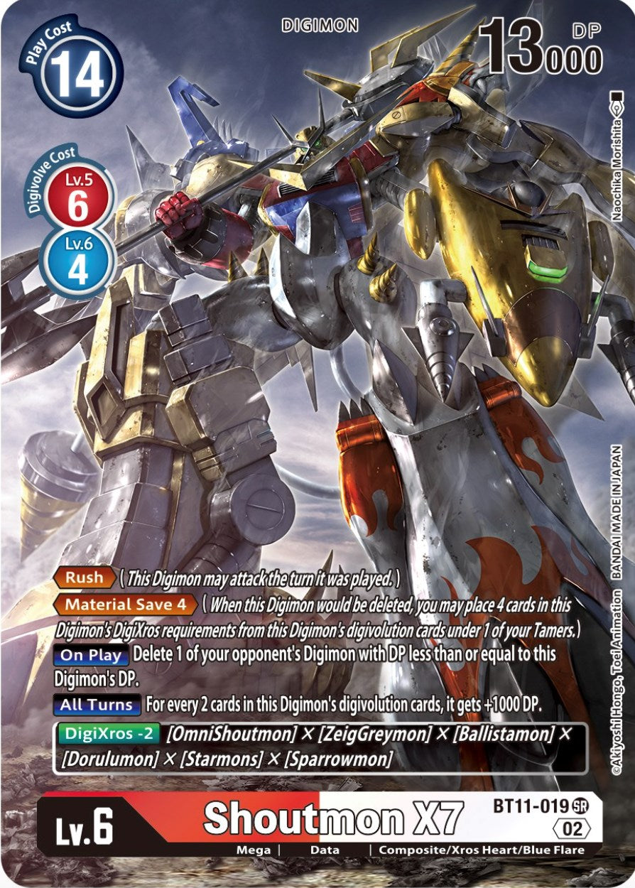 Shoutmon X7 [BT11-019] (Alternate Art) [Dimensional Phase] | Card Merchant Takapuna