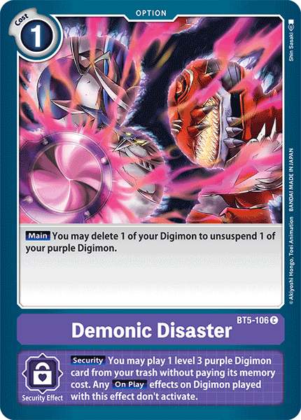 Demonic Disaster [BT5-106] [Battle of Omni] | Card Merchant Takapuna