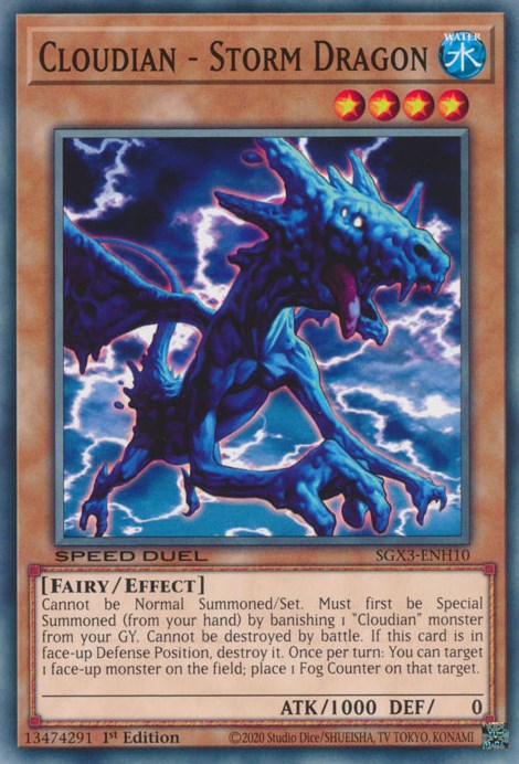 Cloudian - Storm Dragon [SGX3-ENH10] Common | Card Merchant Takapuna