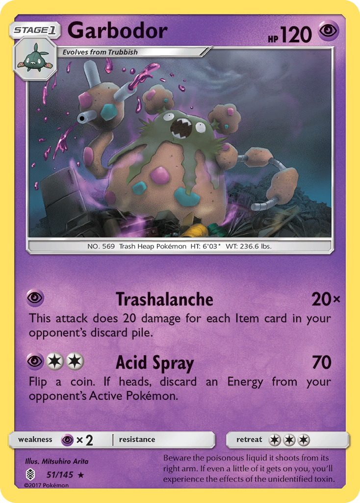 Garbodor (51/145) [Sun & Moon: Guardians Rising] | Card Merchant Takapuna