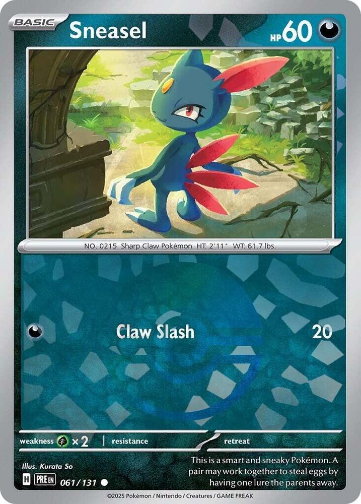 Sneasel (061/131) (Poke Ball Pattern) [Scarlet & Violet: Prismatic Evolutions] | Card Merchant Takapuna