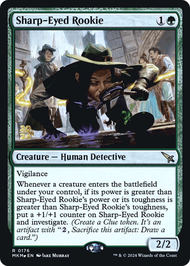 Sharp-Eyed Rookie [Murders at Karlov Manor Prerelease Promos] | Card Merchant Takapuna