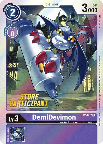 DemiDevimon [BT2-067] (Store Participant) [Release Special Booster Promos] | Card Merchant Takapuna