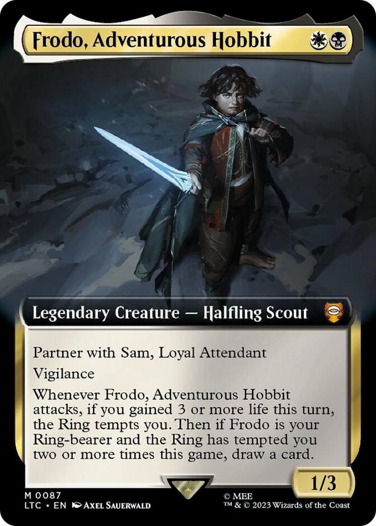 Frodo, Adventurous Hobbit (Extended Art) [The Lord of the Rings: Tales of Middle-Earth Commander] | Card Merchant Takapuna