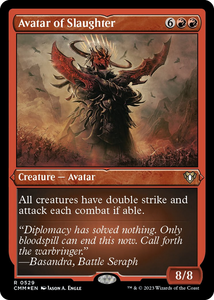 Avatar of Slaughter (Foil Etched) [Commander Masters] | Card Merchant Takapuna