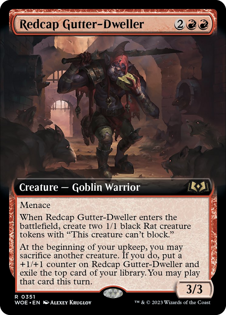 Redcap Gutter-Dweller (Extended Art) [Wilds of Eldraine] | Card Merchant Takapuna