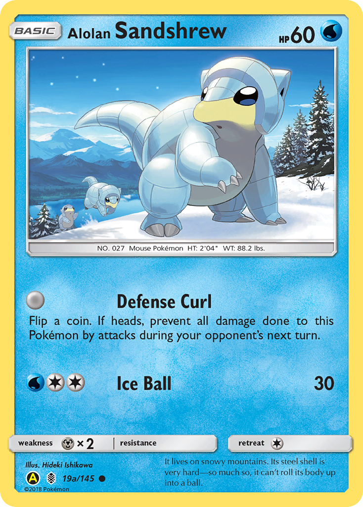 Alolan Sandshrew (19a/145) [Alternate Art Promos] | Card Merchant Takapuna