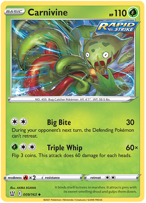 Carnivine (009/163) [Sword & Shield: Battle Styles] | Card Merchant Takapuna