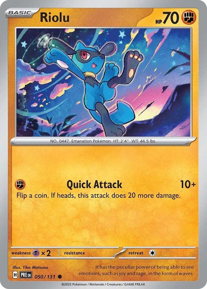 Riolu (050/131) [Scarlet & Violet: Prismatic Evolutions] | Card Merchant Takapuna