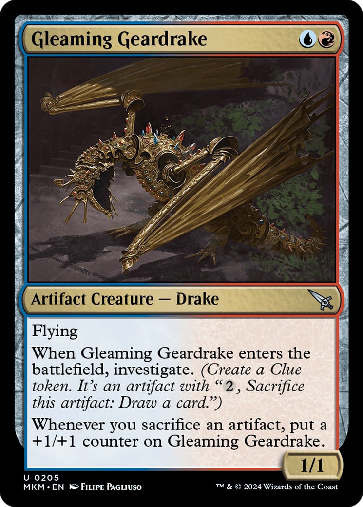 Gleaming Geardrake [Murders at Karlov Manor] | Card Merchant Takapuna