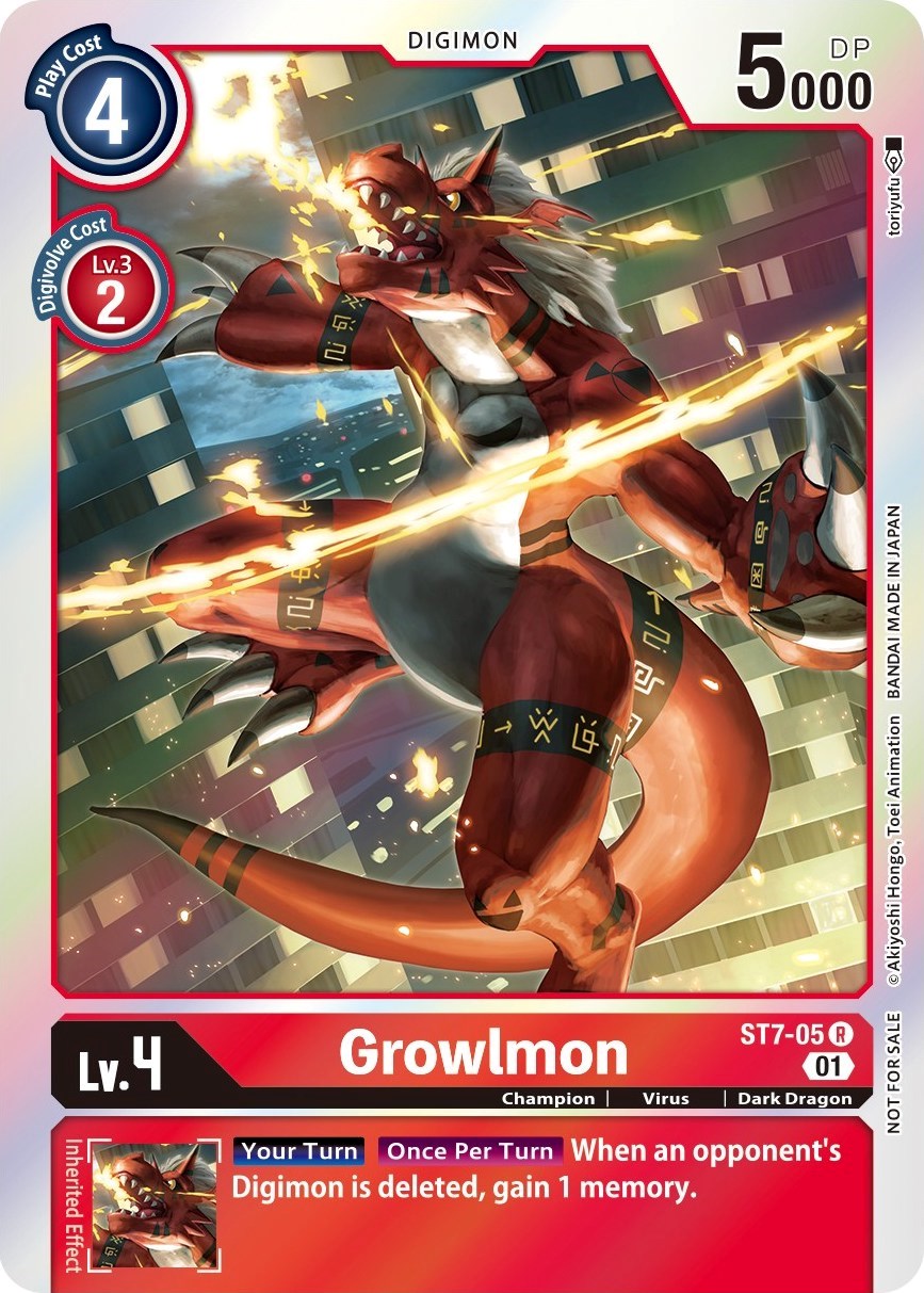 Growlmon [ST7-05] (Gen Con 2022) [Starter Deck: Gallantmon Promos] | Card Merchant Takapuna