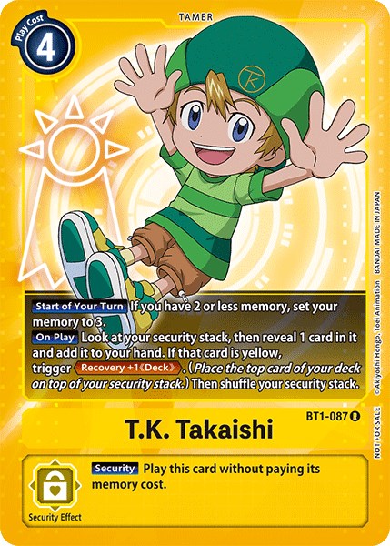 T.K. Takaishi [BT1-087] (Official Tournament Pack Vol.3) [Release Special Booster Promos] | Card Merchant Takapuna