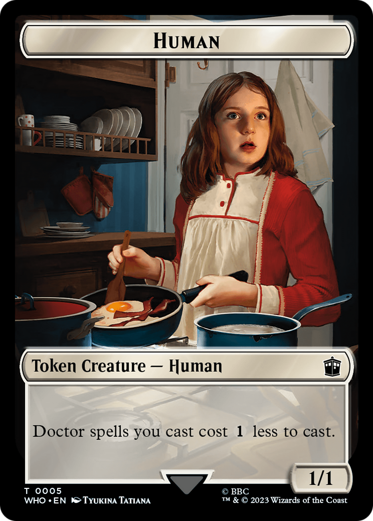 Human (0005) // Treasure (0028) Double-Sided Token [Doctor Who Tokens] | Card Merchant Takapuna