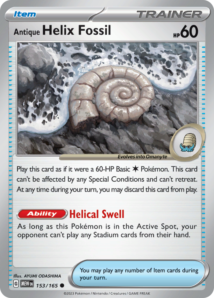 Antique Helix Fossil (153/165) [Scarlet & Violet: 151] | Card Merchant Takapuna