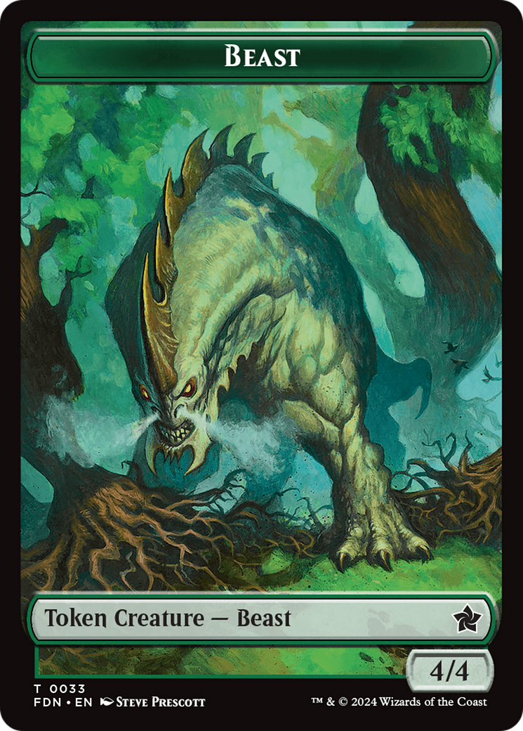 Dog // Beast (0033) Double-Sided Token [Foundations Tokens] | Card Merchant Takapuna