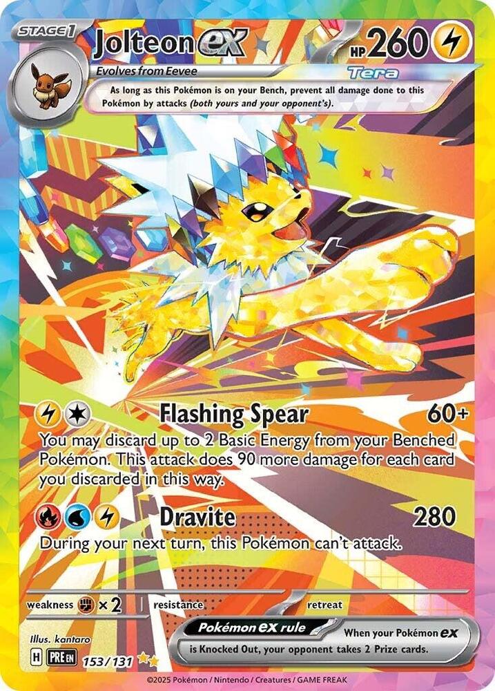 Jolteon ex (153/131) [Scarlet & Violet: Prismatic Evolutions] | Card Merchant Takapuna