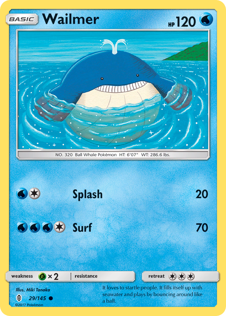 Wailmer (29/145) [Sun & Moon: Guardians Rising] | Card Merchant Takapuna