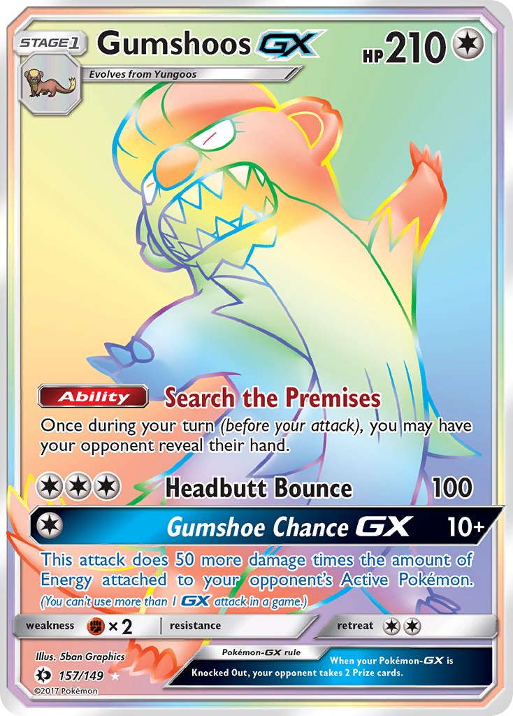 Gumshoos GX (157/149) [Sun & Moon: Base Set] | Card Merchant Takapuna