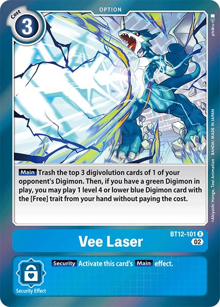 Vee Laser [BT12-101] [Across Time] | Card Merchant Takapuna