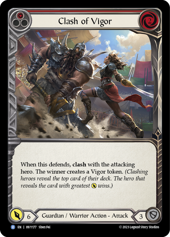 Clash of Vigor (Red) [HVY177] (Heavy Hitters)  Rainbow Foil | Card Merchant Takapuna